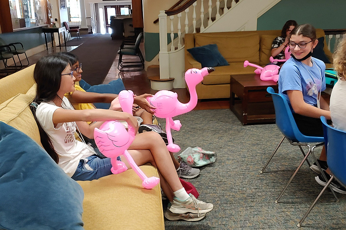 Flamingo sidekicks and other fun at Hochstein Flute Camp